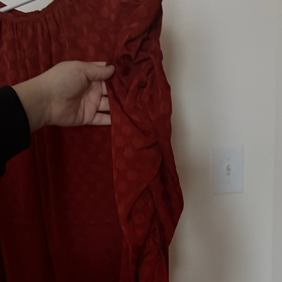 Max Studio Deep Red Blouse - Picture 3 of 4